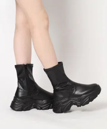 통굽 스니커즈 밑창 부츠 스니커즈 밑창 스트레치 부츠