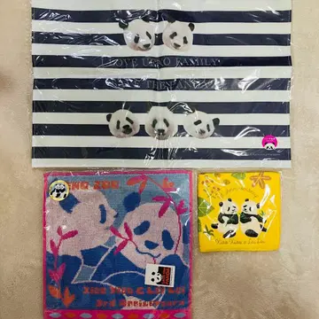 샤오샤오 레이레이 손수건 런치매트 우에노 동물원 팬더