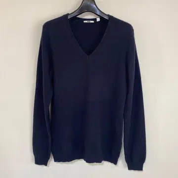 유니클로 캐시미어 100% 니트 스웨터 M 다크 네이비 가을/겨울 DMW