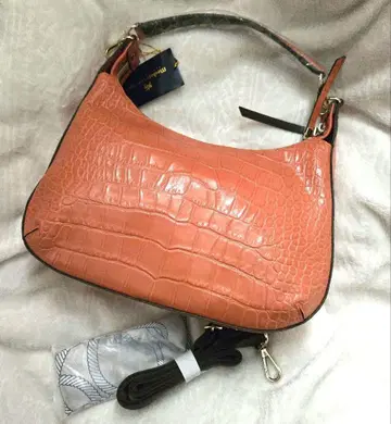 모다 프린치페 오렌지 소가죽 크로커다일 패턴 2Way 백