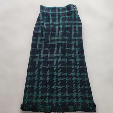 BEAMS 체크 롱 타이트 스커트