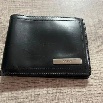 BALLY 접이식 지갑 블랙 가죽
