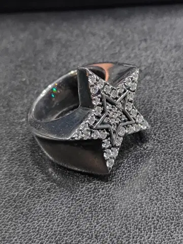 빈티지 별 모티브 디자인 중후한 실버 반지 23.1 gr.