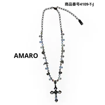 AMARO 아마트 화이트 크로스 목걸이