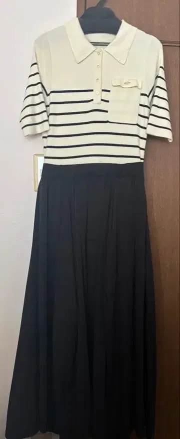 폴로 니트 도킹 원피스