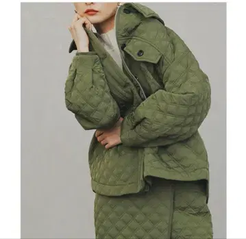 퀼팅 자켓 카키