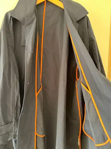 브라운앤스트릿 스텐카라 코트 네이비 오렌지 새상품급