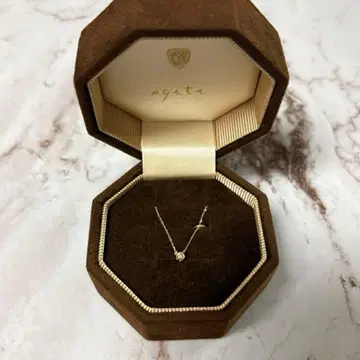 agete 골드 싱글 볼 목걸이 다이아몬드