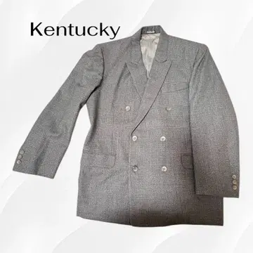 켄터키 더블 브레스트 체크 자켓