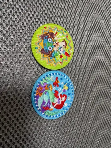 Disney Characters 자수 캔뱃지 비스킷2