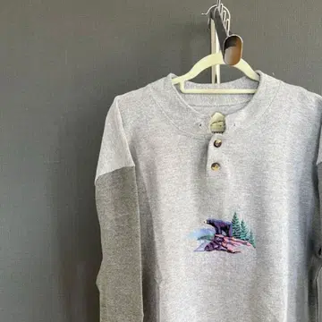 HABITAT 자수 그레이 트레이닝복