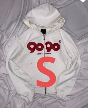 9090 OG Logo Zip Hoodie white S