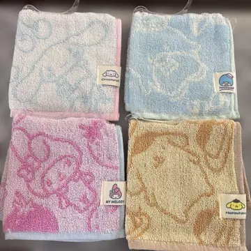 산리오 캐릭터 타월 4장 세트