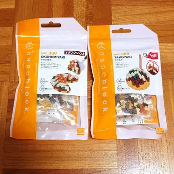 나노블록 타코야키 오코노미야키 오사카 기념품 세트 타코쇼 오타후쿠 소스