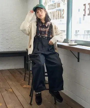 RED KAP x FREAK'S 서스펜더 포함 빅 2턱 트윌 팬츠