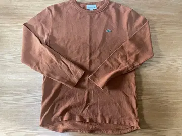LACOSTE 라코스테 클래식 핏 브라운 사슴 모직 롱 T US S