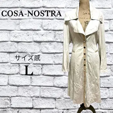 P108 코자노스트라 롱 코트 겉옷 긴팔 퇴색 컬러 심플