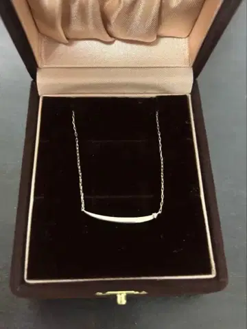 ete K10MPG 미스트 핑크 브라운 다이아몬드 목걸이