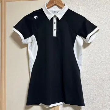 데상트 골프 피케 셔츠 블랙 화이트 L 봄/여름