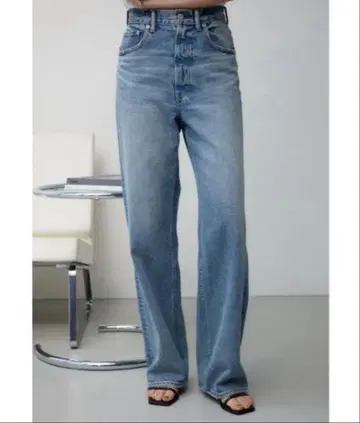 AZUL by moussy 하이웨스트 와이드 데님