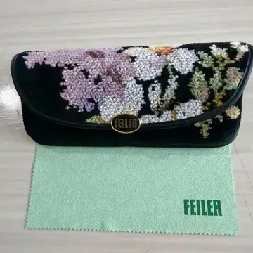 페이 꽃무늬 자수 안경 케이스