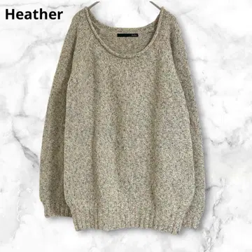 헤더 긴팔 니트 스웨터 믹스 컬러 Free 아크릴 혼방 루즈핏