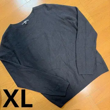 유니클로 캐시미어 100% 크루넥 스웨터 블랙 XL