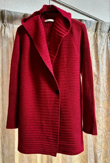 월드 코르디아 빨간색 두꺼운 원단 가디건 일본제 42