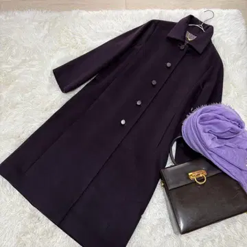 [ 새상품급 ] 캐시미어 퍼플 롱 코트