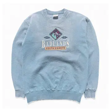 구제 의류 USA제 90S 사우스 다코타 빈티지 맨투맨 트레이닝복 자수