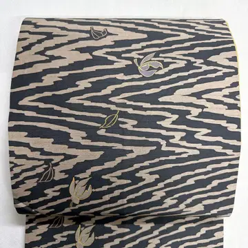 후쿠로 오비 전통 리프 무늬 추상 무늬 기모노 003k