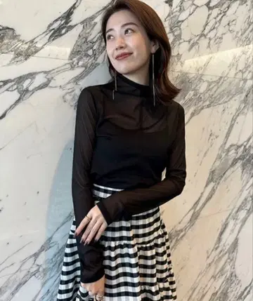 anuans 시어 롱 슬리브 풀오버 블랙