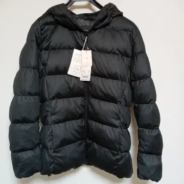 다운 자켓 L 유니클로 여성용 후드 부착