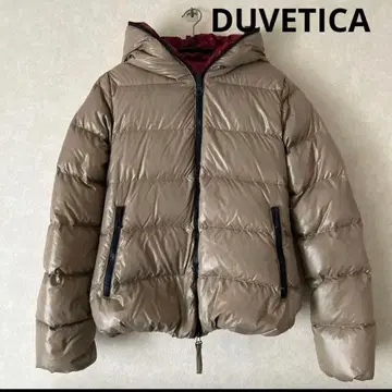 DUVETICA 후드 부착 다운 자켓 40 사이즈 베이지