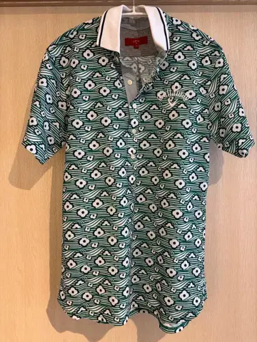 Callaway 꽃무늬 피케 셔츠 M