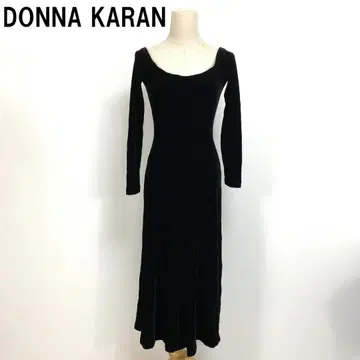 A7439 다나카란 롱 원피스 벨로아 긴팔 플레어 블랙