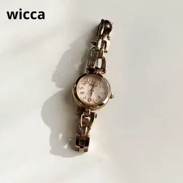 [ wicca ] 골드 아날로그 쿼츠 손목시계