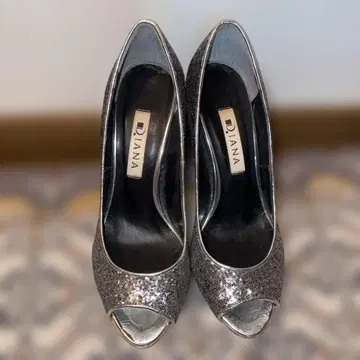 다이애나 그레이 실버 오픈토 하이힐