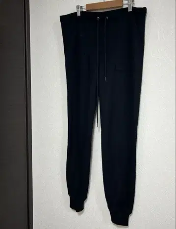 일본제 Whimgazette 울 팬츠 조거 팬츠 블랙 36