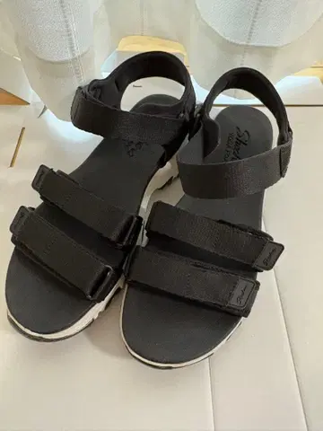 SKECHERS 스포츠 샌들 블랙 여성용 24cm