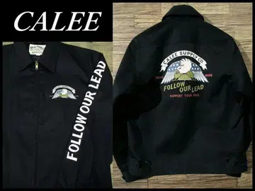 CALEE 칼리 트윌 이글 풀 집업 치노 워크 자켓 M
