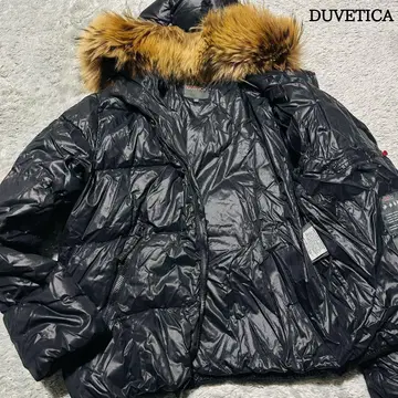 새상품급 XL 상당/50 듀베티카 다운 자켓 후드 퍼 블랙