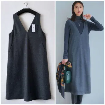 빅 사이즈 46*23구 고급 울 압축 저지 원피스*자유구 ICB 쿠미쿄쿠