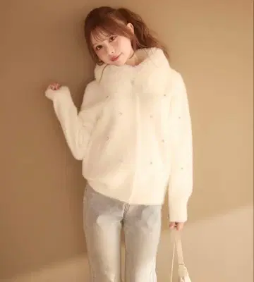 비쥬 부착 퍼 자켓