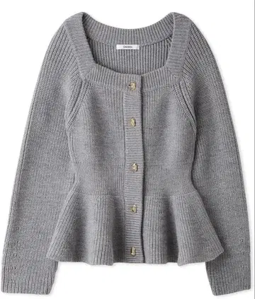 SNIDEL 스나이델 그레이 페플럼 니트 스웨터