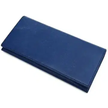 I06199 미사용품 GANZO fico 브라이들 가죽 장지갑 블루
