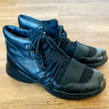 [ 새상품급 ] 토네이도 마트 하이컷 레이스업 소가죽 디자인 스니커즈 M