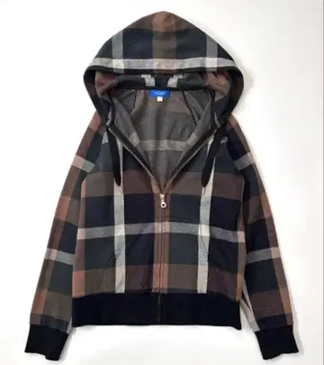 블루 레이블 크레스트브릿지 체크 무늬 후드티 38