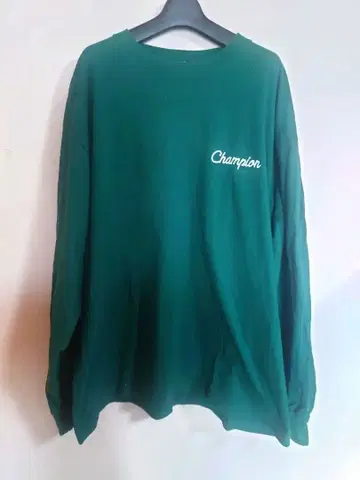Champion 그린 긴팔 T셔츠 L 사이즈