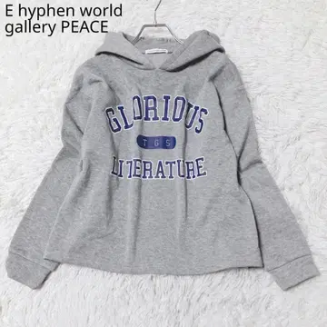 하이픈월드 갤러리 후드티 로고 프린트 그레이 캐주얼 긴팔